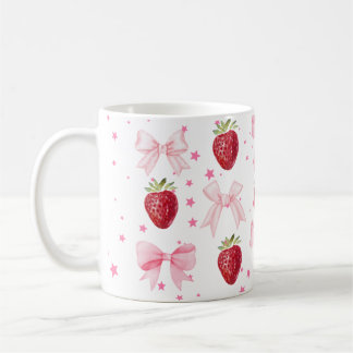 Coquette Mug fraise Cottagecore mignonne fille