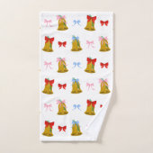 Coquette Noël cloches et vaches Preppy Classic (Serviette à main)