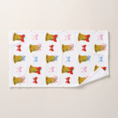 Coquette Noël cloches et vaches Preppy Classic (Serviette à main)