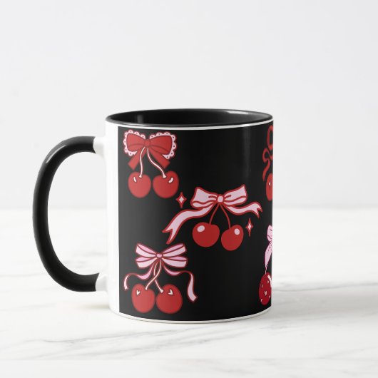 Coquette Noir Rouge Têche Mug Joli Joli Cadeau (Gauche)