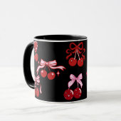 Coquette Noir Rouge Têche Mug Joli Joli Cadeau (Devant gauche)