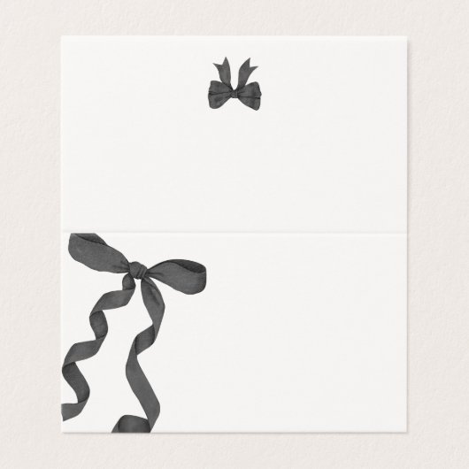 Coquette Noire Bow Place Carte Décor Table (Outside Unfolded)