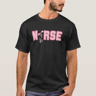 Coquette Nurse Pink Bow Geregistreerd Nurse Schatt T-shirt