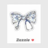 Coquette Nurse Stethoscope Bow Sticker (Vel)