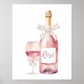 Coquette OEuvre murale légère rose Vin Poster (Devant)