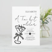 Coquette Olive Martini Invitation d'anniversaire (Debout devant)