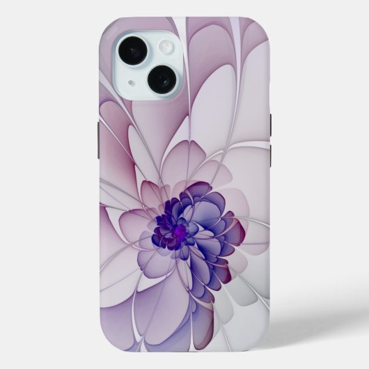 Coquette Paarse Abstracte Bloemen Case-Mate iPhone Case (Achterkant)