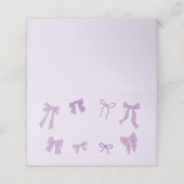 Coquette Paarse Bow Theme Party Eten Label (Buitenkant ongevouwen)