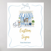 Coquette Parijse cafe Frans Custom Sign Poster (Voorkant)