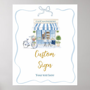 Coquette Parijse cafe Frans Custom Sign Poster