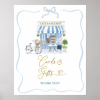 Coquette Parijse cafe Franse Kaart en Gift Poster