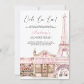 Coquette Paris Franse Parijse Cafe Verjaardag Kaart (Voorkant)