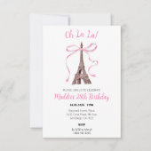 Coquette Paris Invitations d'anniversaire (Devant)