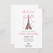 Coquette Paris Invitations d'anniversaire (Devant / Derrière)