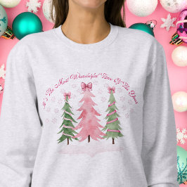 Coquette Pastel Kerstboom Sweatshirt