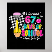 Coquette Pencil I Survived 67 Days Of School Princ Poster (Voorkant)