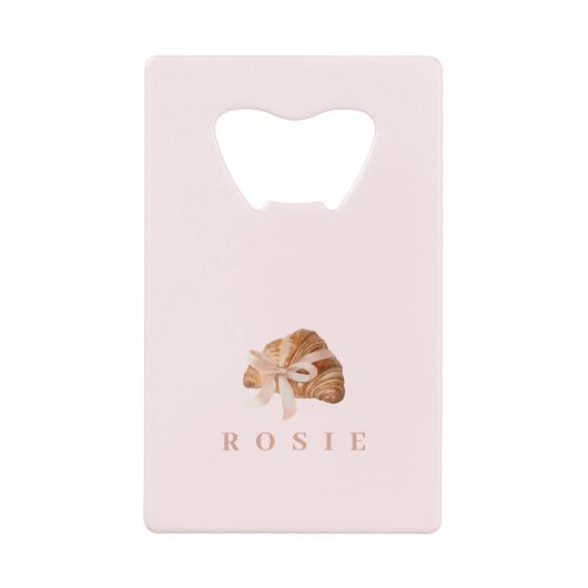 Coquette personnalisée Croissant rose Ribbon (Devant)