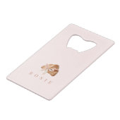 Coquette personnalisée Croissant rose Ribbon (Devant Angle)