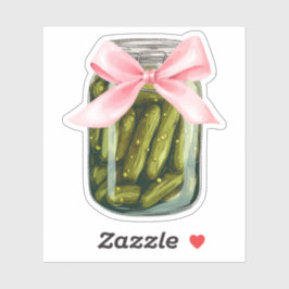 Coquette Pickle Roze Boog Sticker