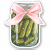 Coquette Pickle Roze Boog Sticker (Voorkant)