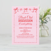 Coquette Pink Book Club Invitation (Debout devant)
