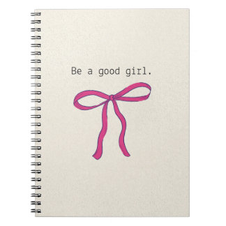 Coquette Pink Bow Aesthetic Notebook - Be A Good G Notitieboek