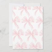 Coquette PINK BOW Invitation d'anniversaire (Dos)