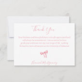 Coquette Pink Bow Merci Cartes (Devant)