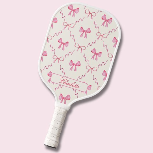 Coquette Pink Bow Pickleball Paddle