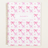Coquette Pink Bow Preppy Girly Aesthetic Planner (Voorkant)