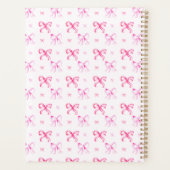 Coquette Pink Bow Preppy Girly Aesthetic Planner (Achterkant)