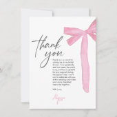 Coquette Pink Bow ribbon Bridal Shower (Voorkant)