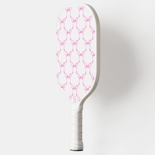 Coquette Pink Bows Custom Monogram Name Preppy Pickleball Paddle (Links)