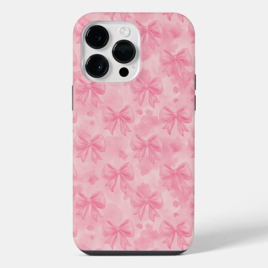 Coquette Pink Bows iPhone Hoesje (Achterkant)