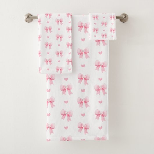 Coquette Pink Bows Ribbons Motif sans couture (En situation)