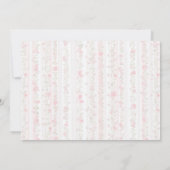 Coquette Pink Bunny Rabbit 2nd Birthday Invitation Kaart (Achterkant)