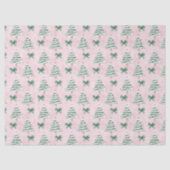 Coquette Pink Christmas Tree Tissue Paper Tissuepapier (Voorkant)