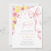 Coquette Pink Lemon Bruids Douche Uitnodiging (Voorkant)