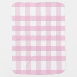 Coquette Pink Plaid Inbakerdoek