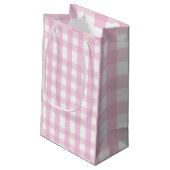 Coquette Pink Plaid Klein Cadeauzakje (Achterkant Gekanteld)