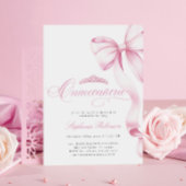 Coquette Pink Quinceañera Invitation