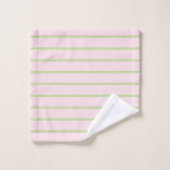 Coquette Préparation Chic Pastel Vert Et Rose Rayu (Gant de toilette)