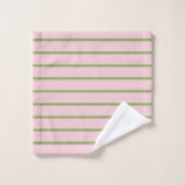Coquette Préparation Chic Pastel Vert Et Rose Rayu (Gant de toilette)