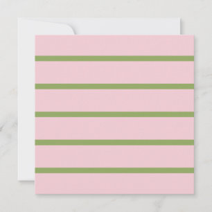 Coquette Preppy Chic Pastel Groen En Roze Strepen Kaart