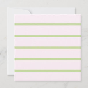 Coquette Preppy Chic Pastel Groen En Roze Strepen Kaart