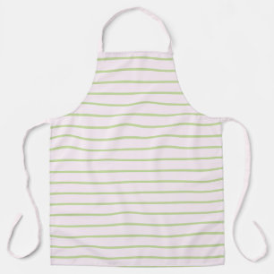 Coquette Preppy Chic Pastel Groen En Roze Strepen Schort