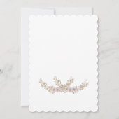 Coquette purple bow baby shower Invitation  (Dos)