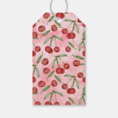 Coquette Red Cherry Baby shower Gift Label Cadeaulabel (Achterkant)