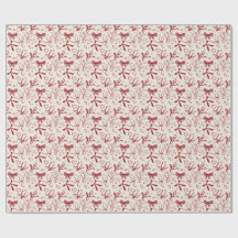Coquette rode strik seamless patroon kerst