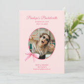 Coquette romantique Bachelorette Party Invitation (Debout devant)